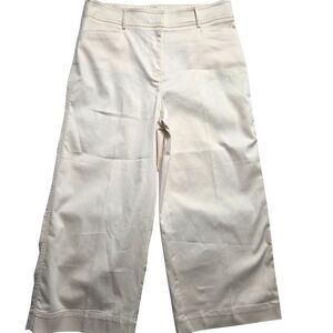 Chico's Off White Wide Leg Crop Pants Size 12